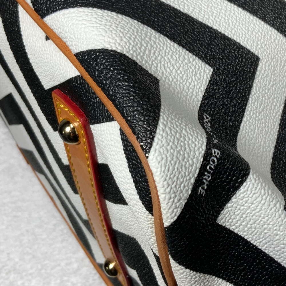 Dooney & Bourke Large Black and White Chevron Tote - Picture 14 of 16